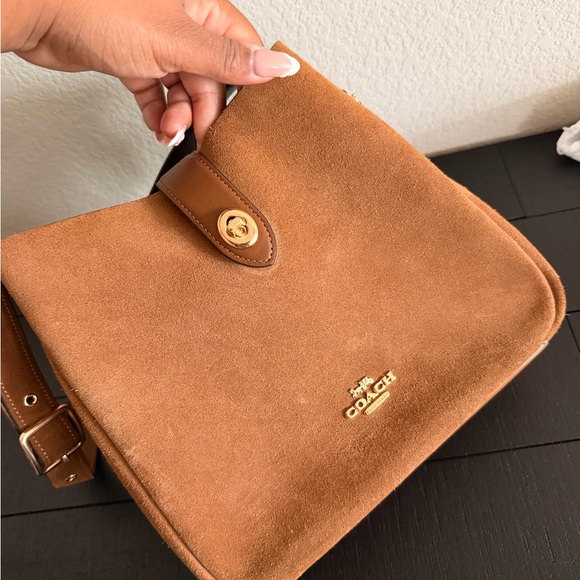 Coach Hadley Suede Shoulder Bag - Picture 2 of 4